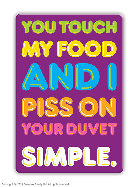 Funny Fridge Magnet Touch My Food