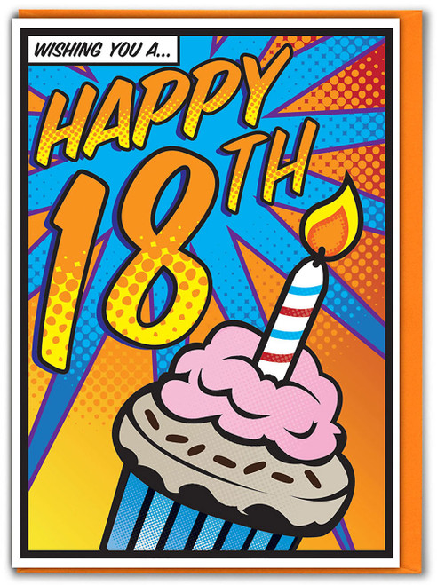 18th Birthday Card - Age 18 By Brainbox Candy