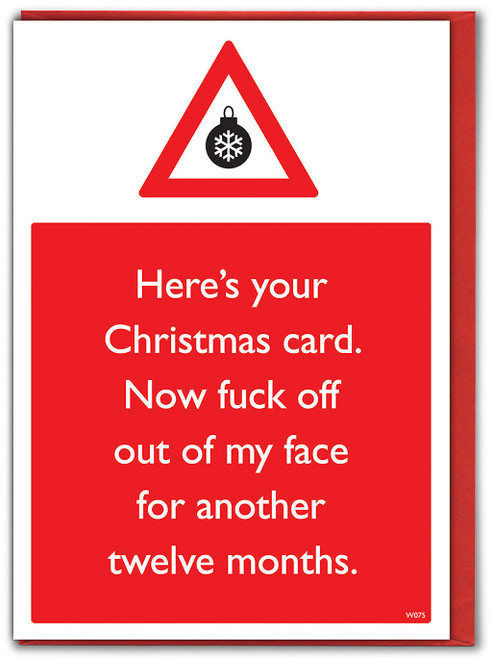 Rude Christmas Card - Here's Your