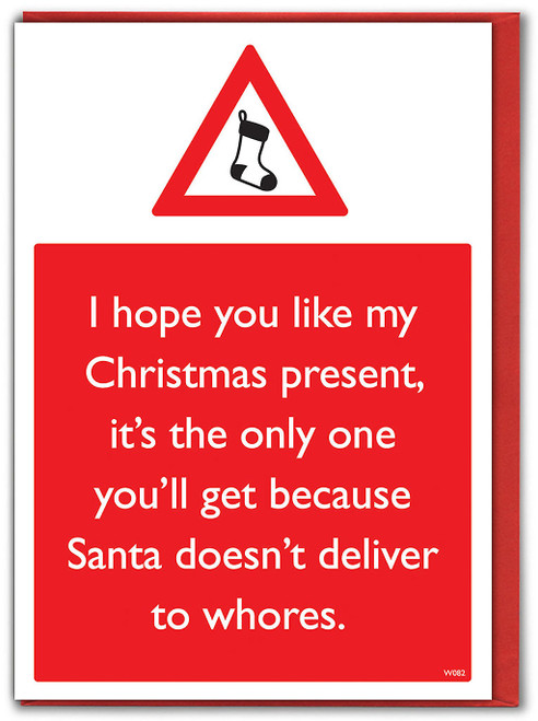 Rude Christmas Card - Santa Doesn't Deliver