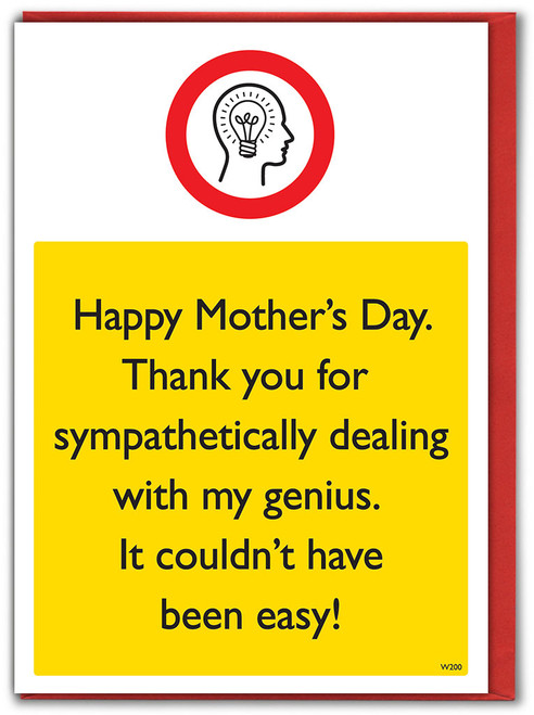Funny Mother's Day Card Genius