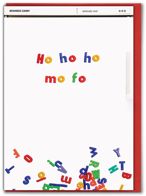 Rude Christmas Card - Ho Ho Ho Mo Fo