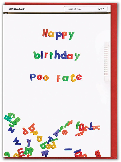 Funny Birthday Card Well Cool Poo Face