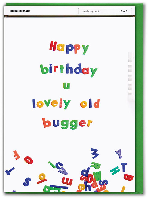 Funny Birthday Card Lovely Old Bugger