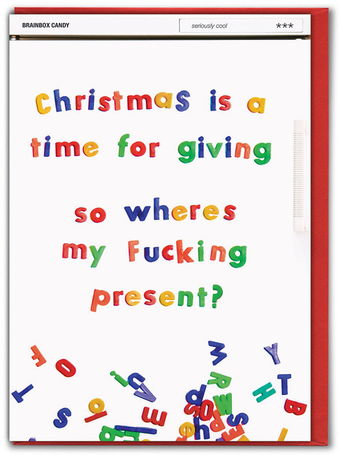 Rude Christmas Card - Xmas Time For Giving
