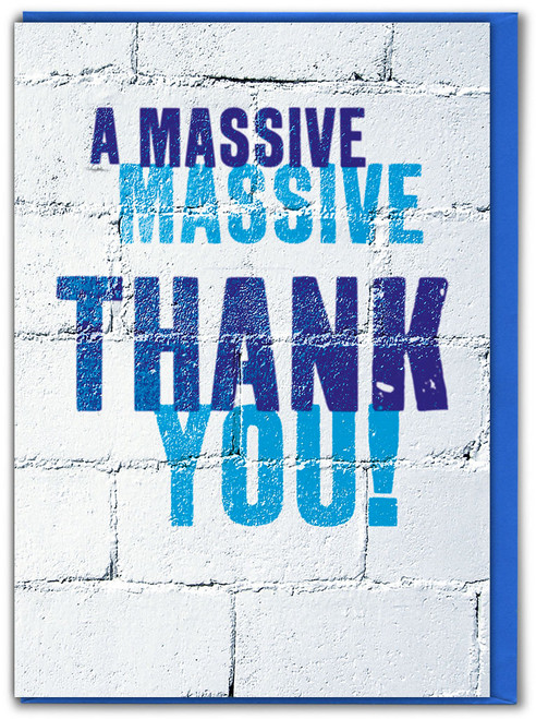 Thank You Card - Massive Thanks By Brainbox Candy