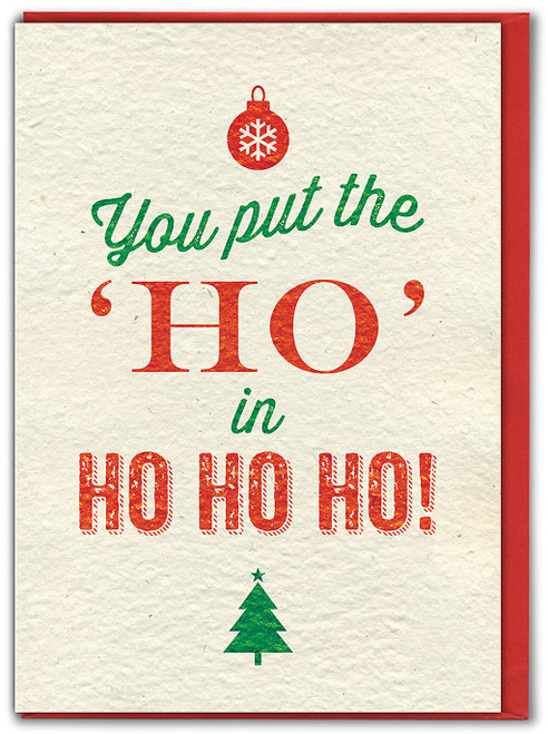 Rude Christmas Card - Ho In Ho Ho Ho