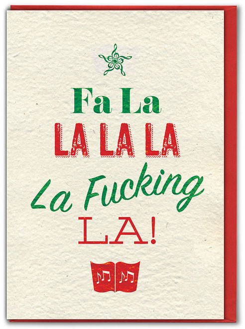 Funny Christmas Card - Fa La La La La By Brainbox Candy