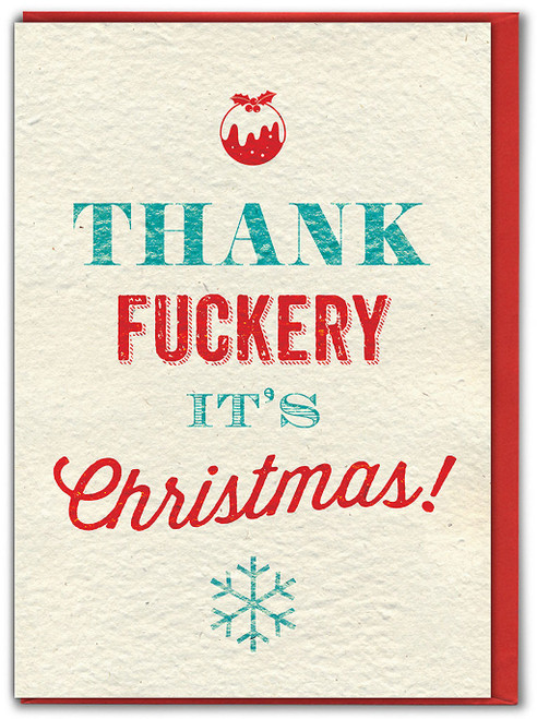 Rude Christmas Card - Thank F