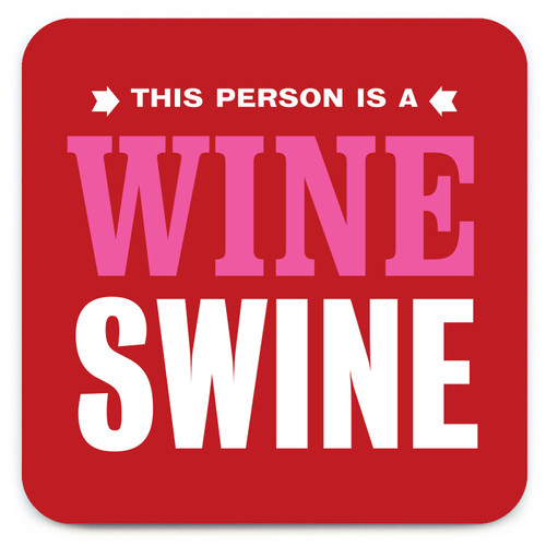 Funny Coaster - Wine Swine (Speckled)