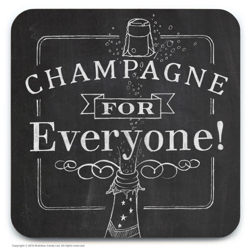 Funny Coaster - Champagne By Brainbox Candy
