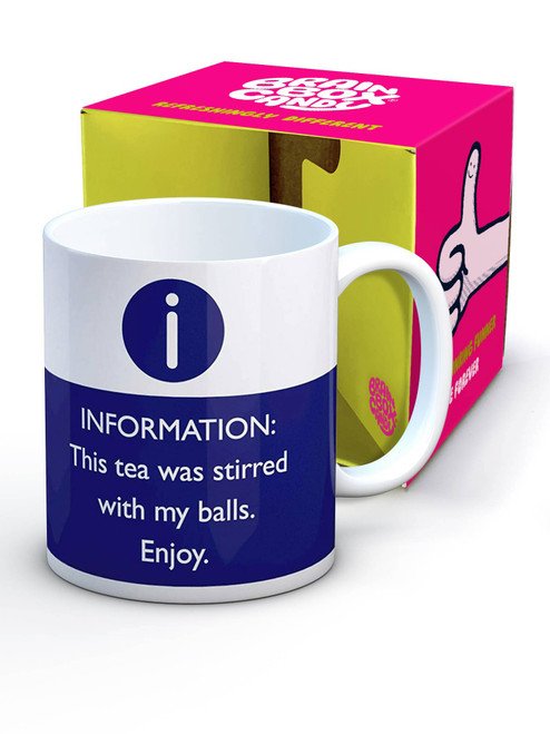 Rude Boxed Mug Stirred With My Balls
