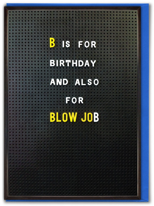 Rude Birthday Card B Is For B J