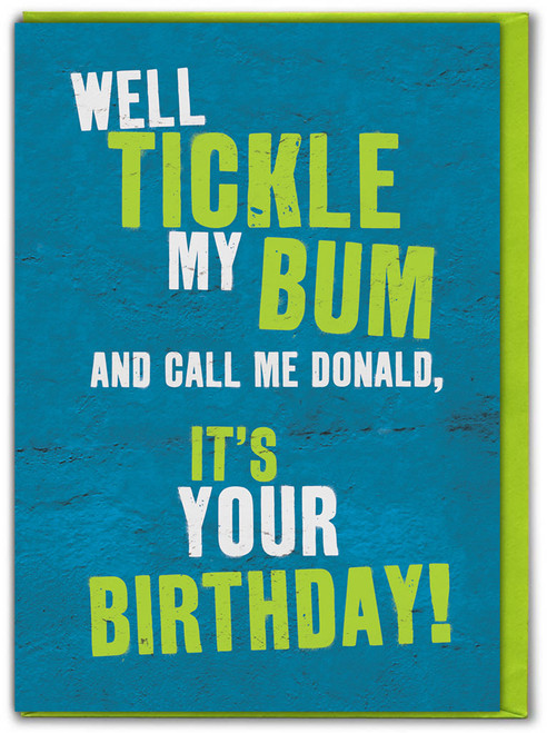 Funny Birthday Card Tickle My Bum By Brainbox Candy