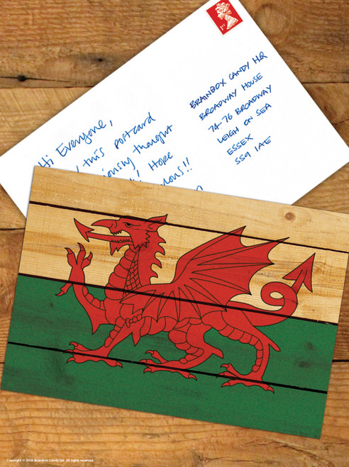 Welsh Flag Postcard
