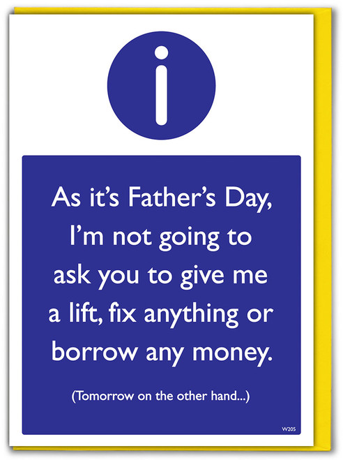 Funny Father's Day Card Lift Fix Money By Brainbox Candy