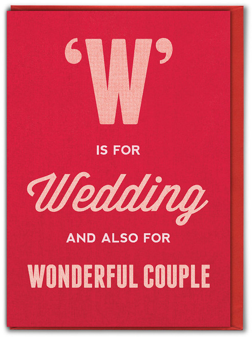 Wedding Card - W Is For