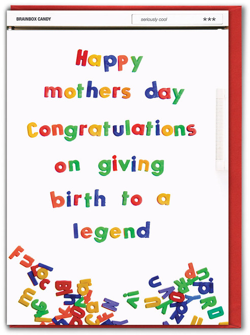Funny Mother's Day Card Giving Birth To A Legend