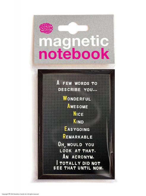 Rude Magnetic Notebook W@nker Acronym