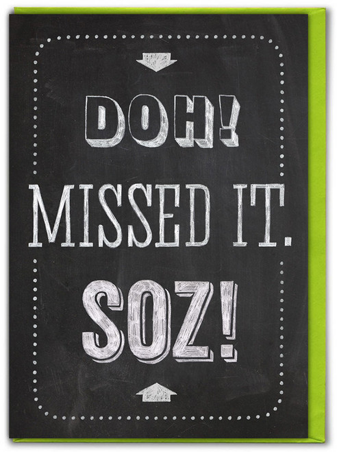 Funny Belated Birthday Card Doh!