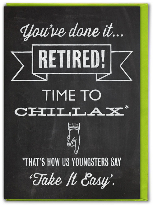 Funny Retirement Card - Chillax