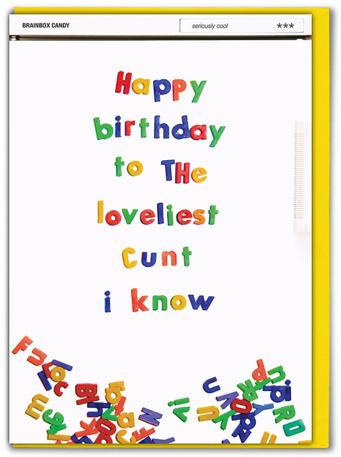 Rude Birthday Card Loveliest C-Word Offensive