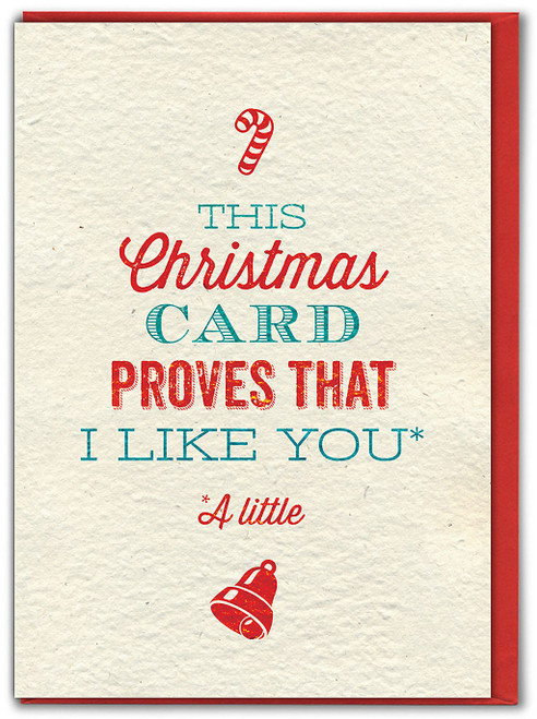 Funny Christmas Card - Proves I Like You