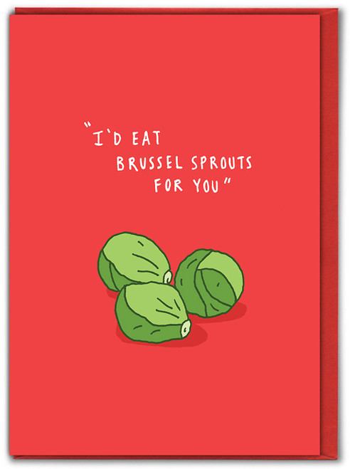 Funny Christmas Card - Brussel Sprouts By Charly Clements
