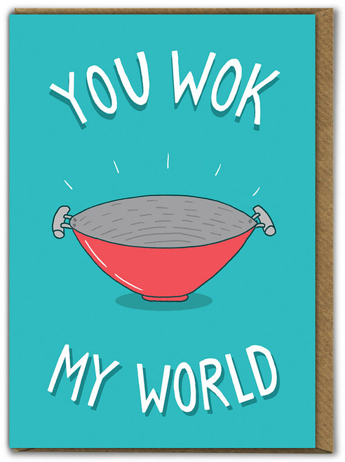 Funny Birthday Card Wok My World By Charly Clements