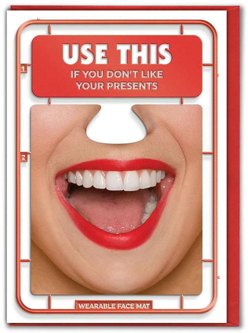 Funny Birthday Card Use This & Face Mat