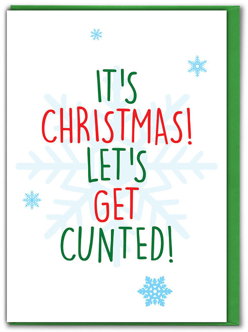 Rude Christmas Card - Let's Get By Brainbox Candy