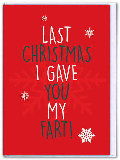 Funny Christmas Card - Last Fart! Cheeky