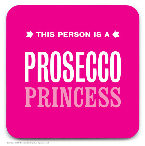 Funny Coaster - Pink Prosecco Princess