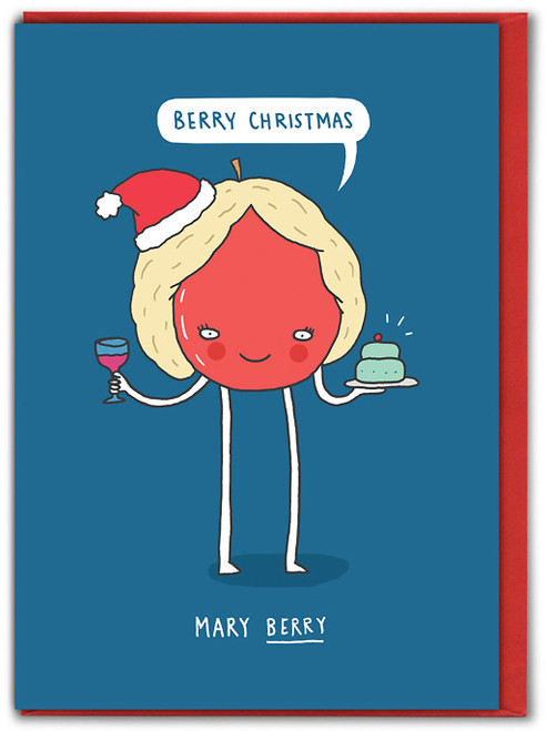 Funny Christmas Card - Mary Berry By Charly Clements