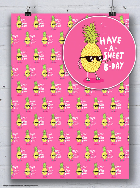 Funny Gift Wrap - Have A Sweet B-Day Wrapping Paper