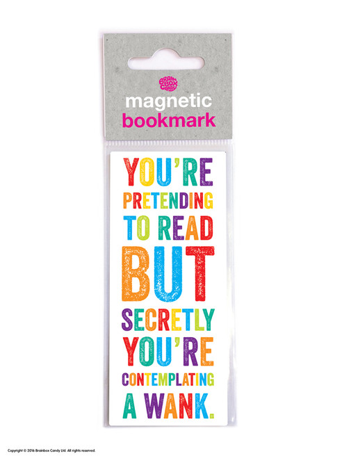 Rude Magnetic Bookmark Contemplating A Wank