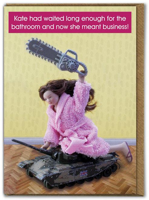 Funny Birthday Card Bathroom Business By Teeny Tiny People