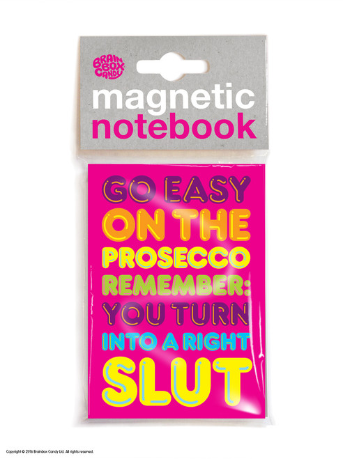 Rude Magnetic Notebook Prosecco Slut