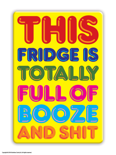 Rude Fridge Magnet Booze And Poo By Brainbox Candy