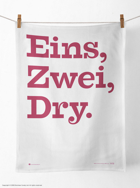 Funny Gift - Eins, Zwei, Dry Tea Towel