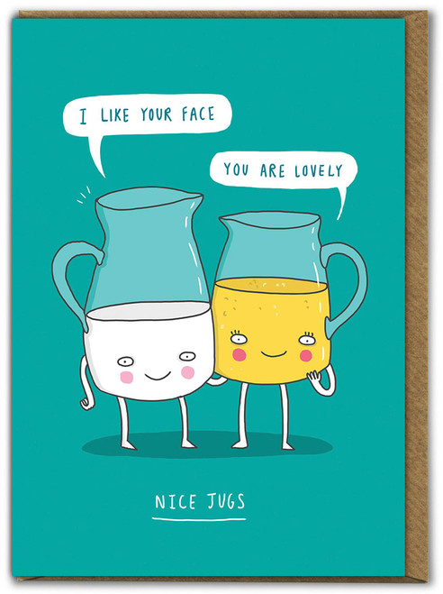 Funny Birthday Card Nice Jugs By Charly Clements
