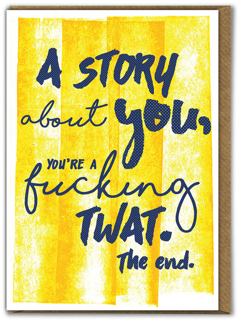 Rude Birthday Card Story About You