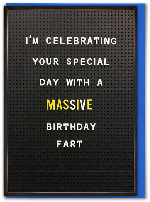 Funny Birthday Card Birthday Fart