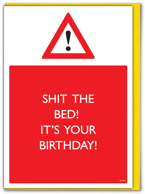 Rude Birthday Card Poo The Bed