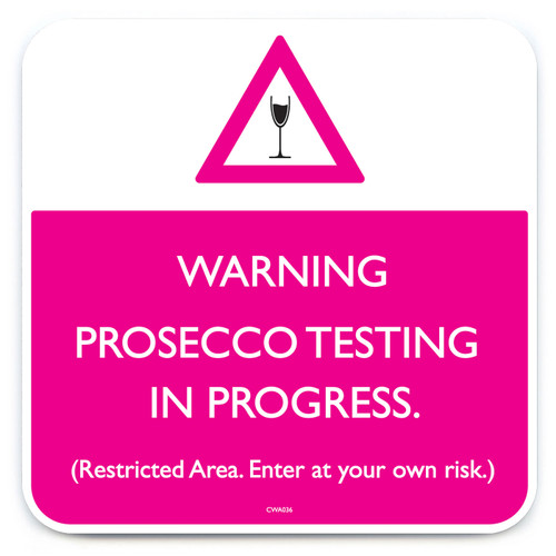 Funny Coaster - Prosecco Testing By Brainbox Candy