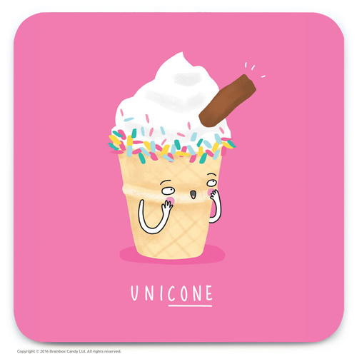 Funny Coaster - Unicone By Charly Clements