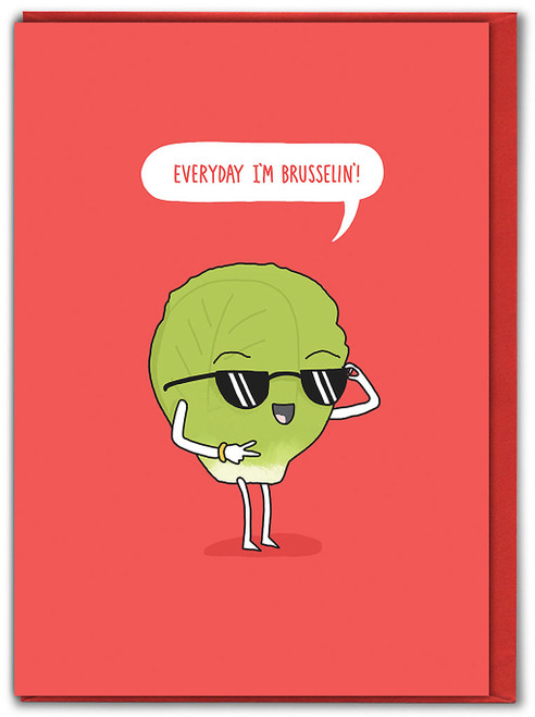 Funny Christmas Card - Everyday I'm Brusselin By Charly Clements