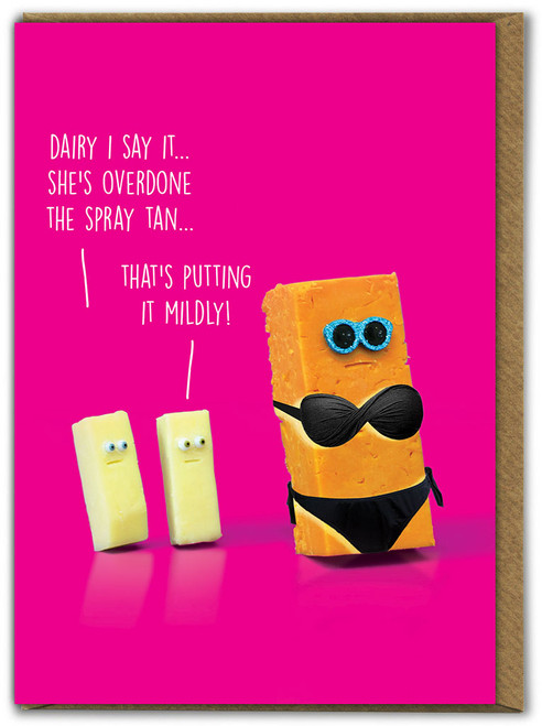 Funny Birthday Card Spray Tan