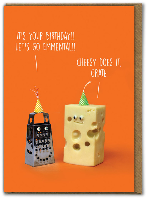 Funny Birthday Card Go Emmental