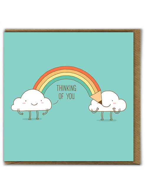 Thinking Of You Rainbow Card By I love Doodle